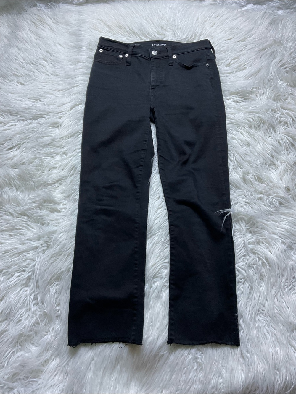 J Crew 9" Demi-boot Crop Jean in Stay Black Wash